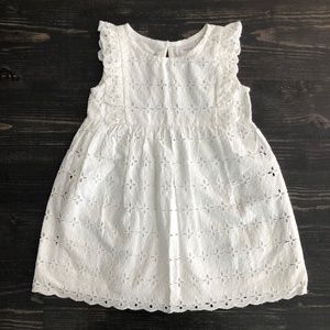 Hanna Andersson Girls' While Eyelet Dress | Size 2T